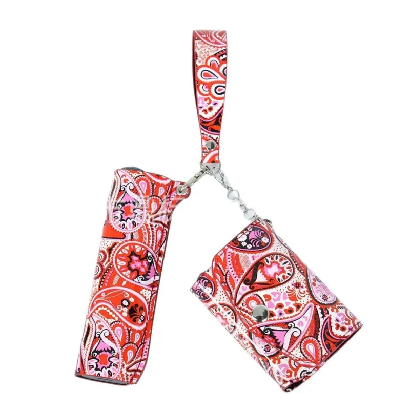 🌺 ILUMA ONE / i ONE 專用：復古變形蟲 (腰果花) 二合一皮質收納套裝 (主機殼 + 專屬煙彈包)