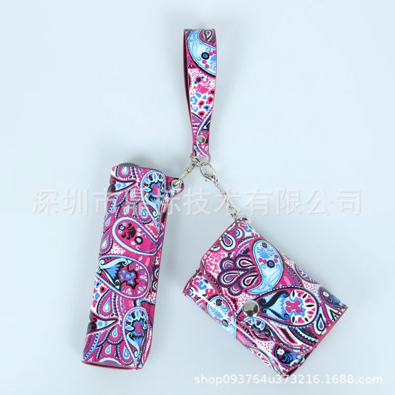 🌺 ILUMA ONE / i ONE 專用：復古變形蟲 (腰果花) 二合一皮質收納套裝 (主機殼 + 專屬煙彈包)