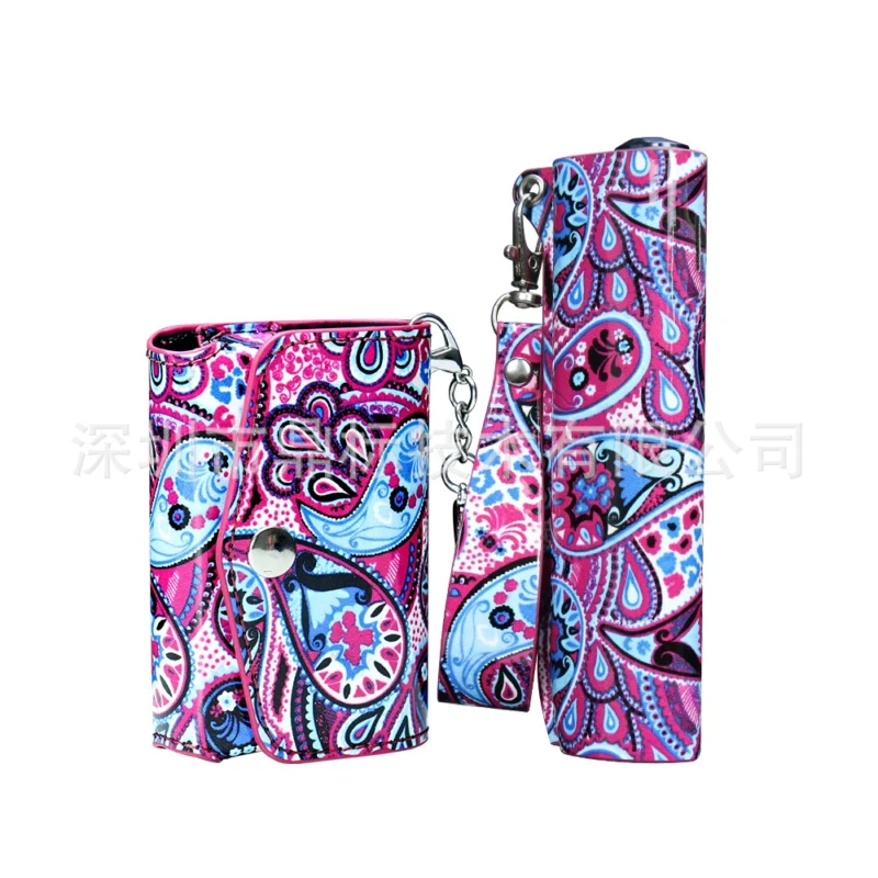 🌺 ILUMA ONE / i ONE 專用：復古變形蟲 (腰果花) 二合一皮質收納套裝 (主機殼 + 專屬煙彈包)